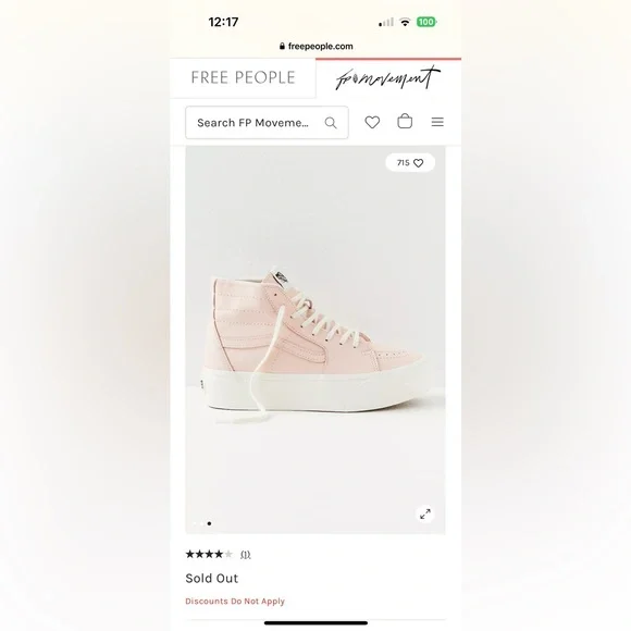 Vans Women's Pink High-Top Sneakers - Picture 2 of 13